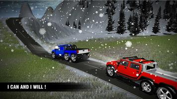 悍馬 6 × 6 卡車雪駕駛和豪華越野模擬器 3D 截圖 1