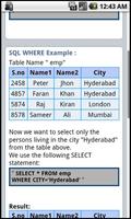 SQL Quick Tutorial capture d'écran 1