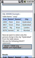 SQL Quick Tutorial تصوير الشاشة 1