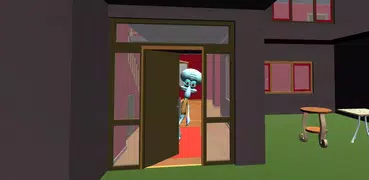 你好，Squidward。 海绵鲍勃的邻居3D支持中文