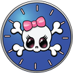 Girly Skull Clocks - FREE