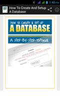 How to Create Setup a Database Affiche