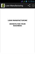 Lean Manufacturing Affiche