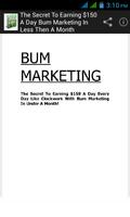 Earn $150 A Day Bum Marketing poster