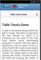 Table Tennis Rules Plakat