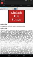 Khiladi Hit Songs capture d'écran 2