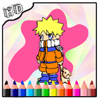 Coloring Manga Game For Kids-icoon