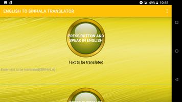 English To Sinhala / Sinhalese Voice Translator imagem de tela 1