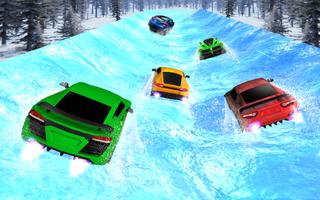 Turbo Car Snow Racing Tunnels Affiche