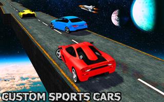 Impossible Car Space Track Race capture d'écran 1