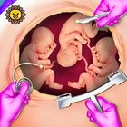 Triplet bebê Nascimento Mamãe Grávida Cirurgia ícone