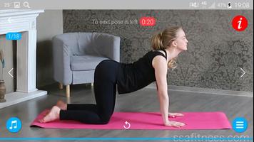 Poster Yoga Poses and Asanas for Relief of Back Pain