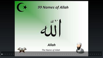 99 Beautiful Names of Allah الملصق