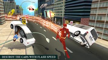 Superhero Flash Hero:flash speed hero- flash games โปสเตอร์