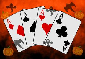 Solitaire Halloween Card Game Affiche