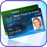 Tarjeta de identidad falsa que hace la aplicación icono