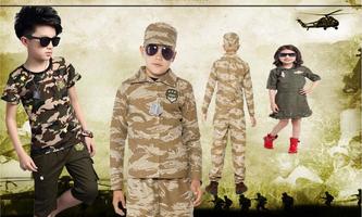 Kids Army Suit Photo Editor imagem de tela 1