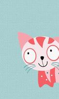 可爱的可爱粉红色小猫猫主题 截圖 1