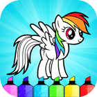 Cute Little Pony Coloring Book icône