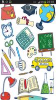 School Stationery Vocabulary الملصق