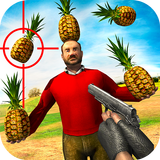 Jogo de tiro ao abacaxi 3D ícone
