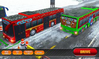 Snow Bus Parking Simulator 3D постер
