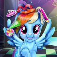 Rainbow Pony Haircut Plakat