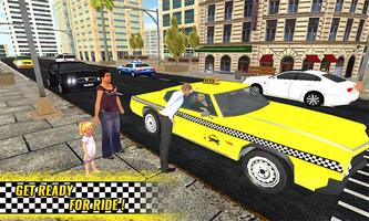 Stadt Taxi Driver Crazy Rush: Moderner Cab Simulat Plakat