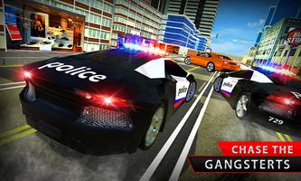 US Police Car Chase Cop Robot Transform Simulator poster