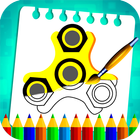 Fidget Spinner Coloring Book Pages icône