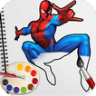 Spider Superhero Coloring Book Pages for kids