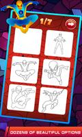 Spider Superhero Coloring Book Pages for kids capture d'écran 1