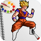 Goku Superhero Coloring Games for Kids icône