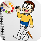 Superhéros Nobita Coloriages icône