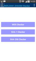 MD5, SHA-1, SHA-256 Checker Affiche