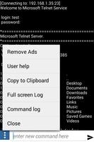 Telnet for Android device imagem de tela 2