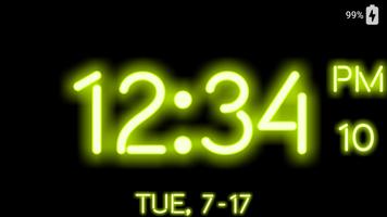 Large Digital Clock Affiche