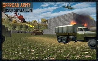 Off road Military Truck Checkpost Affiche