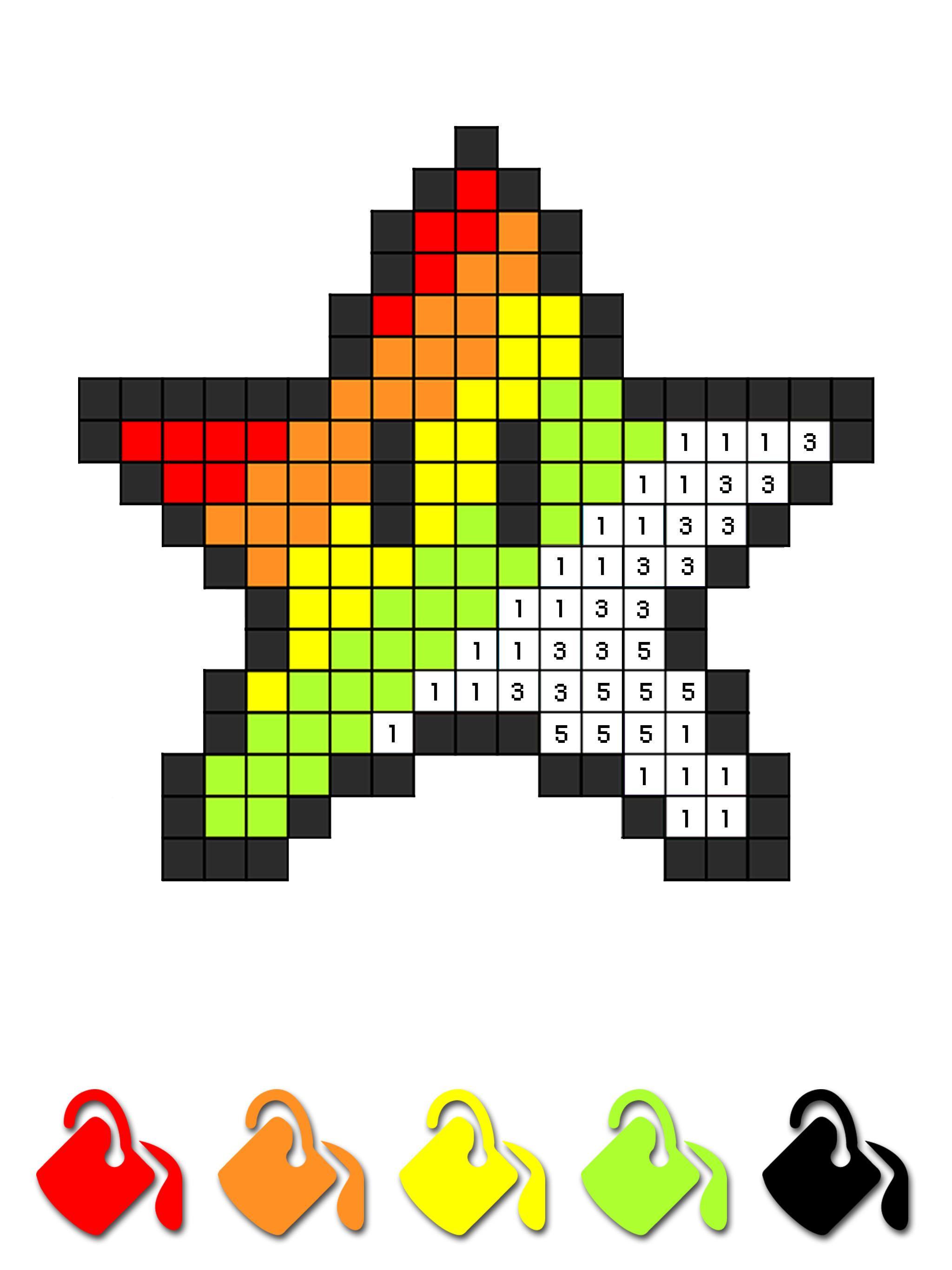 Pixel Art Color By Number Online : Pixel art premium pixel art premium