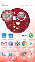 Valentine Clock Live Wallpaper Affiche