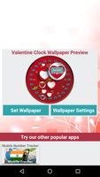 Valentine Clock Live Wallpaper captura de pantalla 1