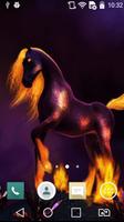 Fiery horse live wallpaper Affiche