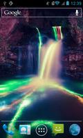 Neon waterfall live wallpaper ポスター