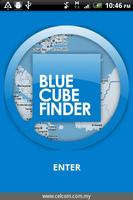 Poster Blue Cube Locator