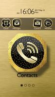 Luxury Gold Theme Deluxe Icons Affiche
