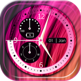 Neon Live Clock Wallpaper with Date icon
