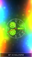 Relógio Papel de Parede Neon imagem de tela 1