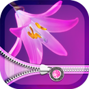Pink Flower Zipper Lock Screen APK