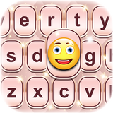 Pink Rose Gold Custom Keyboard icône
