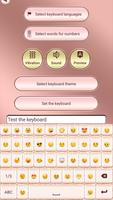 Pink Rose Gold Custom Keyboard اسکرین شاٹ 1